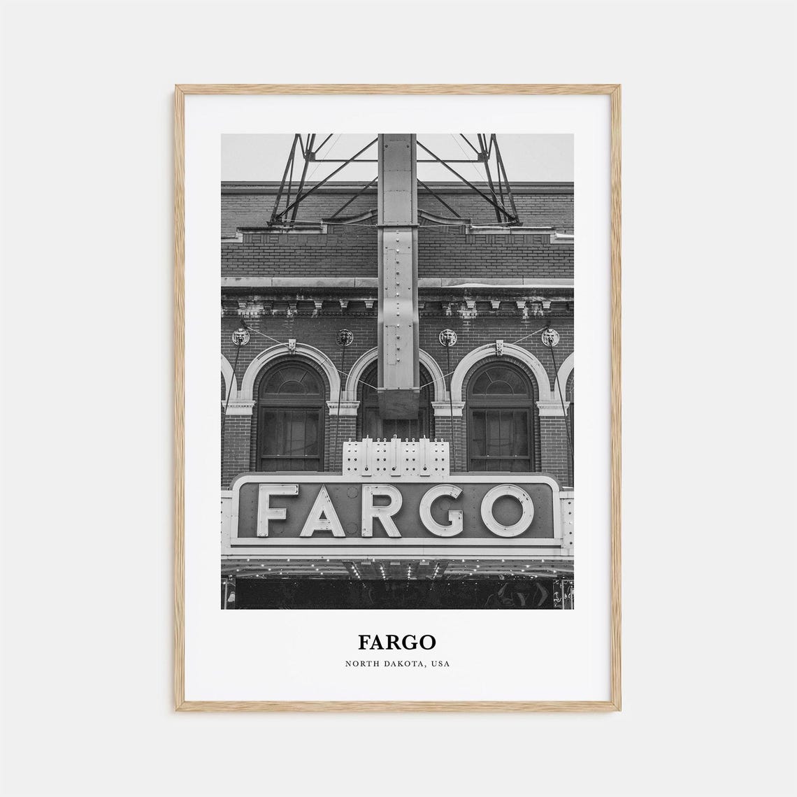 Fargo North Dakota Historic Theatre Marquee Sign Closeup Poster