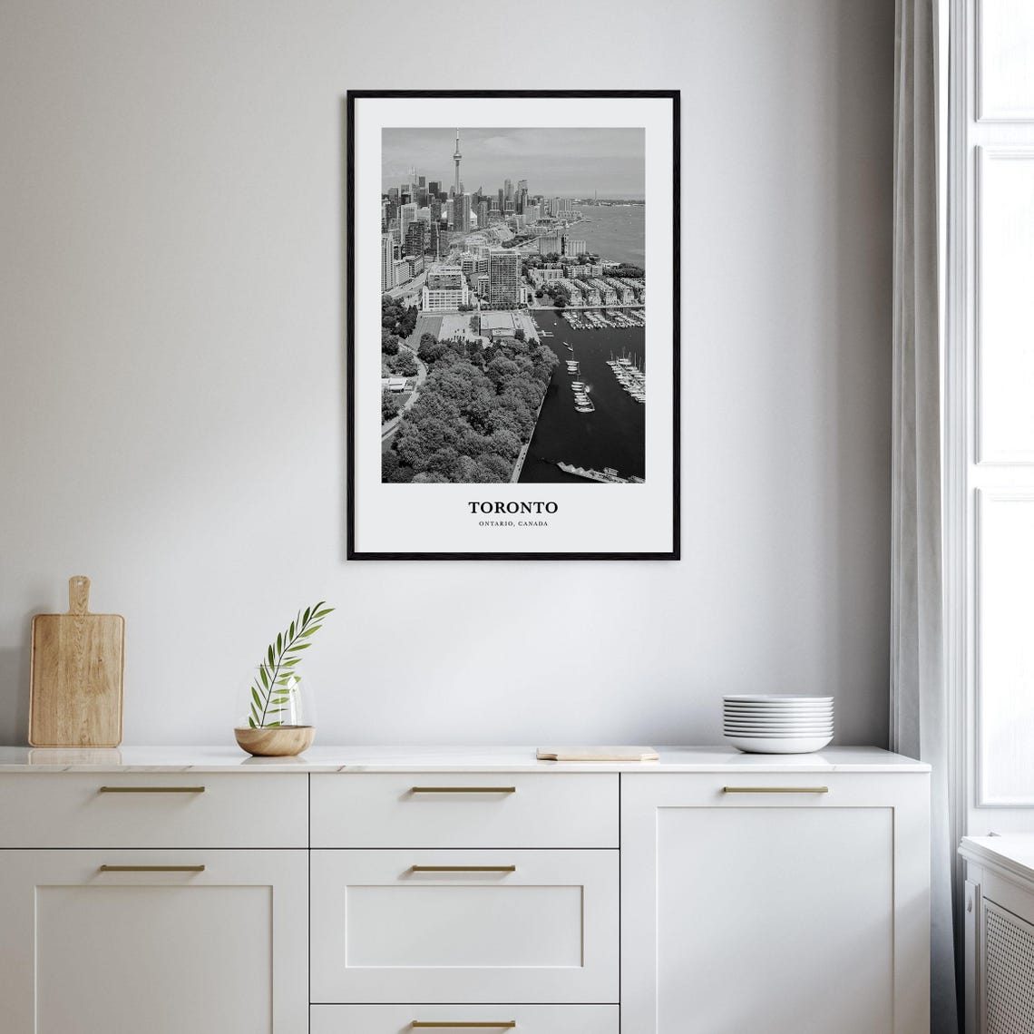 Toronto Ontario Harbour Marina CN Tower Panoramic View Poster - Image 2