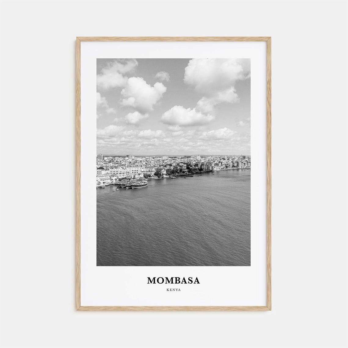Mombasa Kenya Old Harbor Boats Dramatic Cloudy Sky Photo Poster