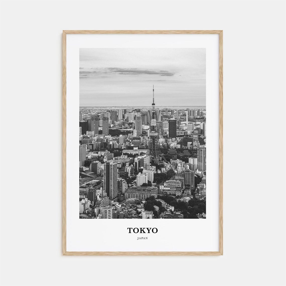 Tokyo Aerial Cityscape With Tokyo Tower and Skytree Skyline Poster