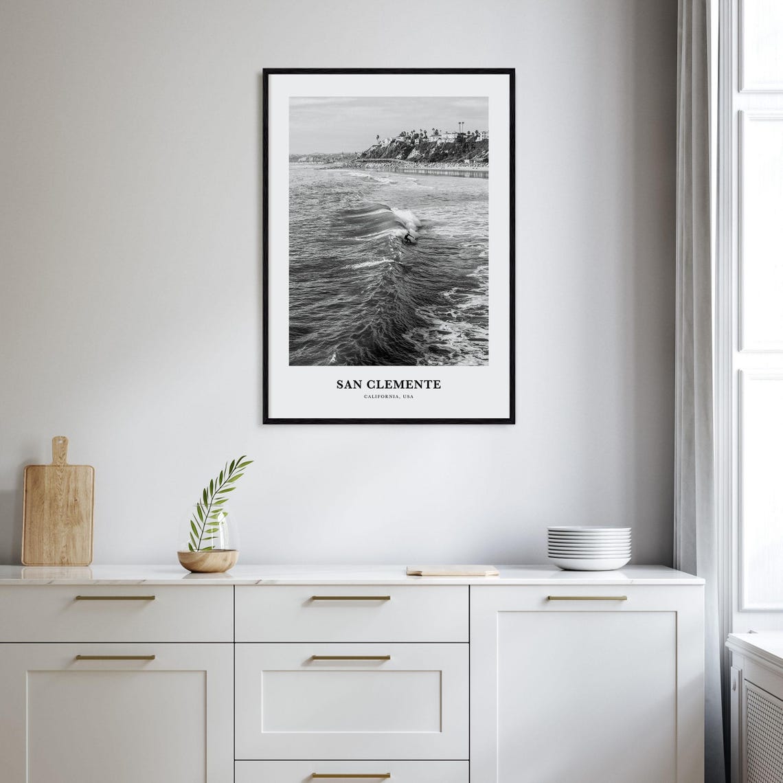 San Clemente California Surfer Wave Beach Coast Photo Poster - Image 2