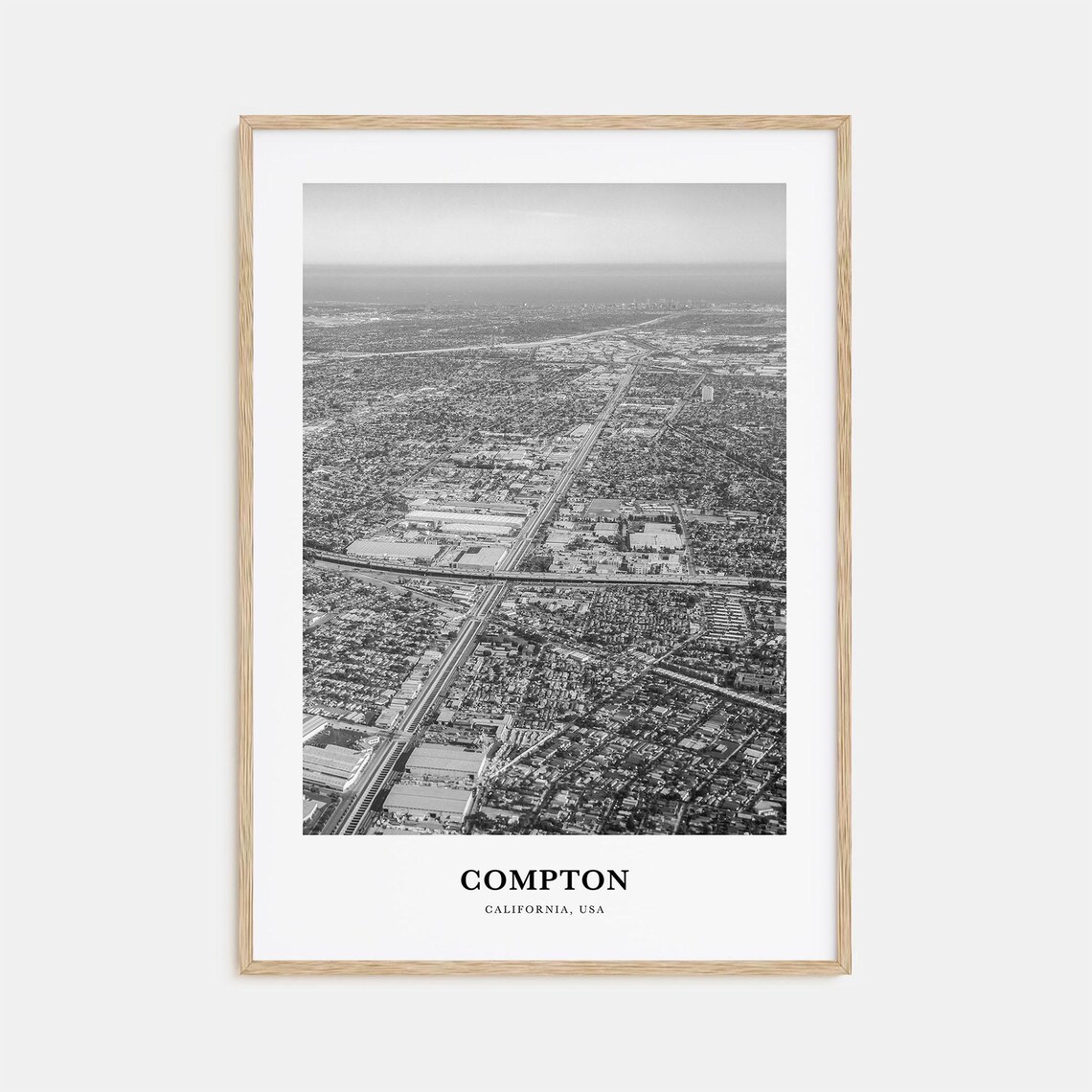 Compton Travel Poster, Place-Inspired Wall Art