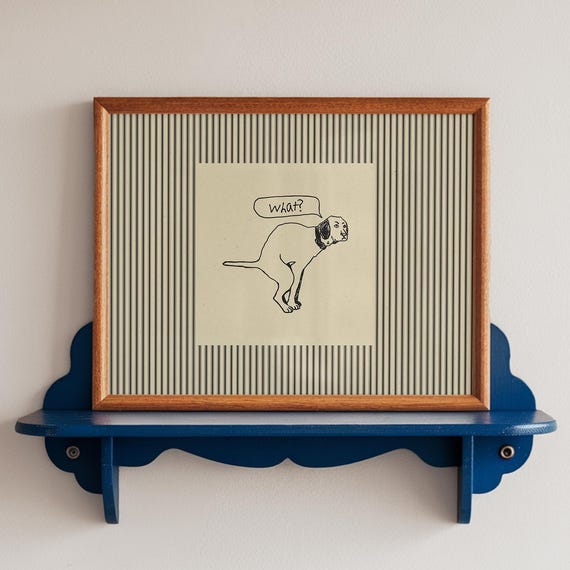 Funny Bathroom Dog Pooping, Minimalist Bath Decor