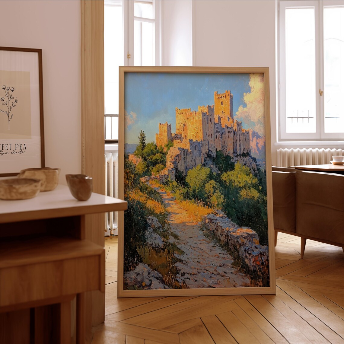 Impressionist Castle Vintage Poster Print