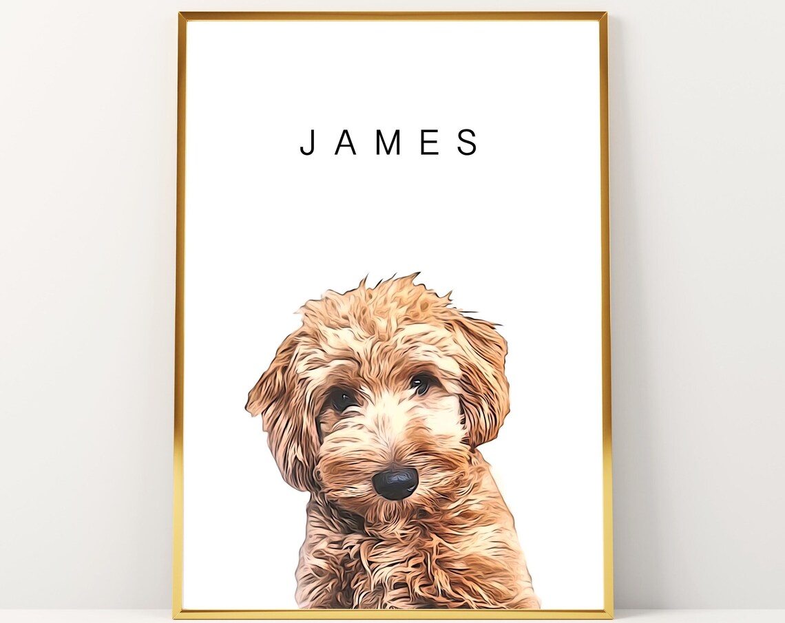 Custom Pet Portrait Memorial Dog Portrait Art Print - Image 3
