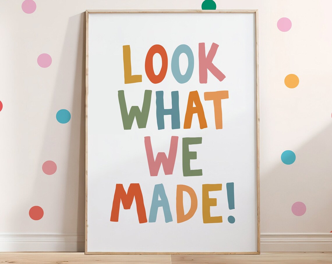 Look What We Made Kids Affirmations Art Print
