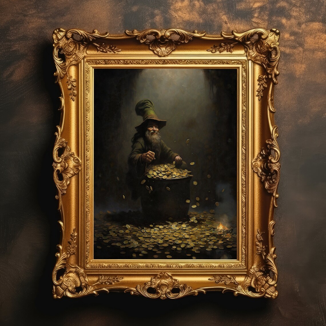 Leprechaun Pot Of Gold St Patricks Day Art Print