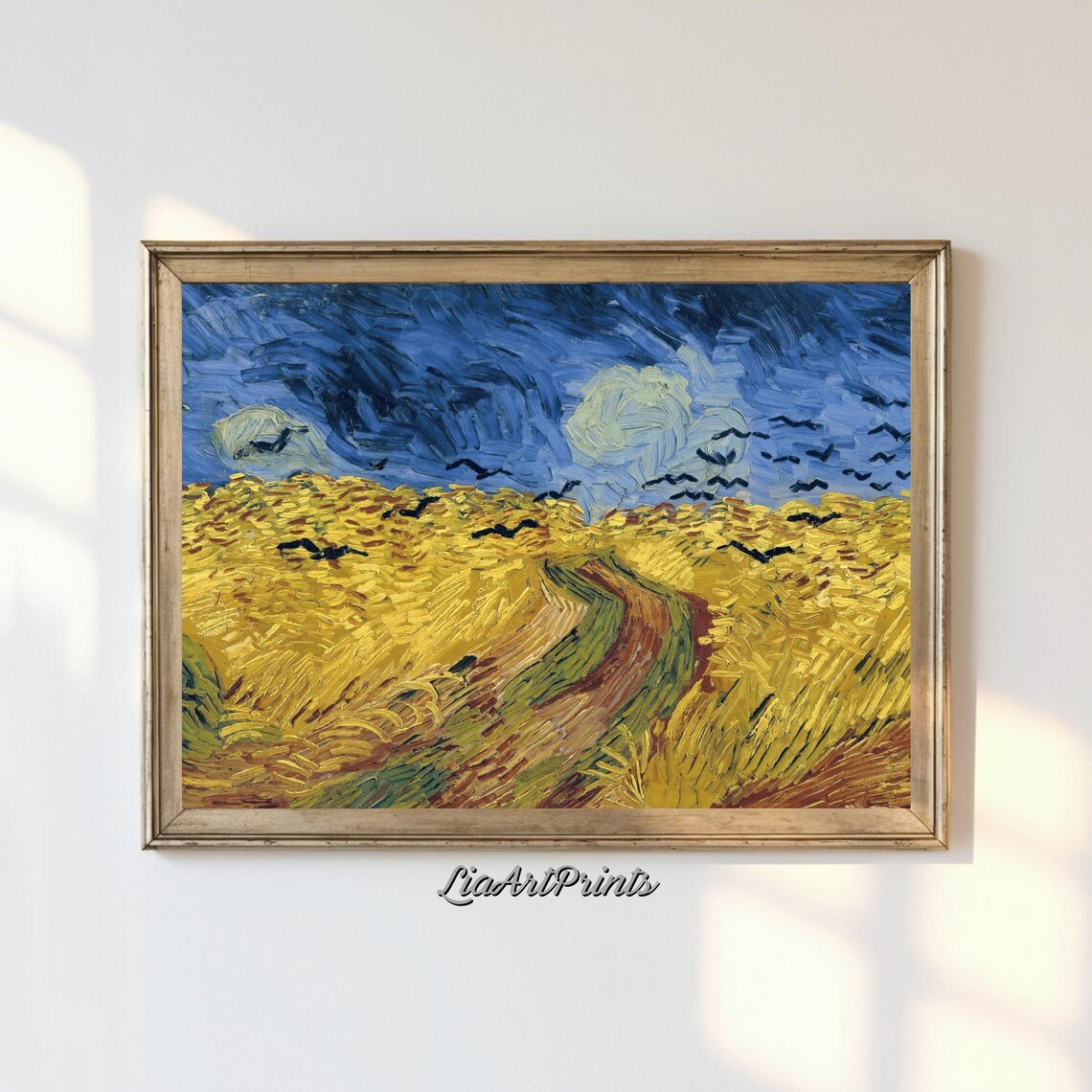 Vincent Van Gogh's Wheatfield With Crows, Art Print