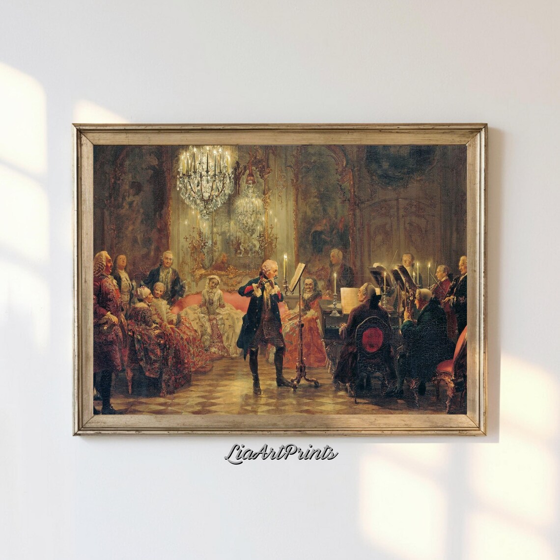 Classical Concert Salon Candlelit Violin Vintage Music Performance Poster