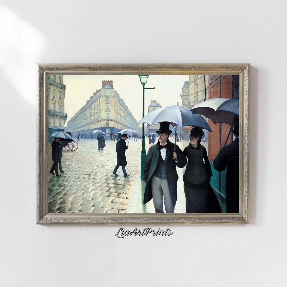 Gustave Caillebotte Paris Street Rainy Day Umbrellas Vintage Poster - Image 4