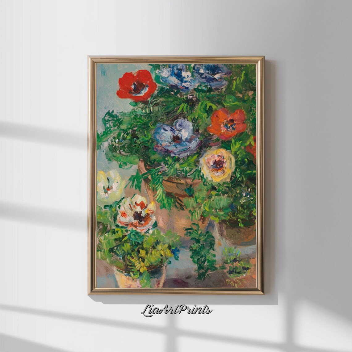Impressionist Floral Bouquet Colorful Blossoms Still Life Art Poster