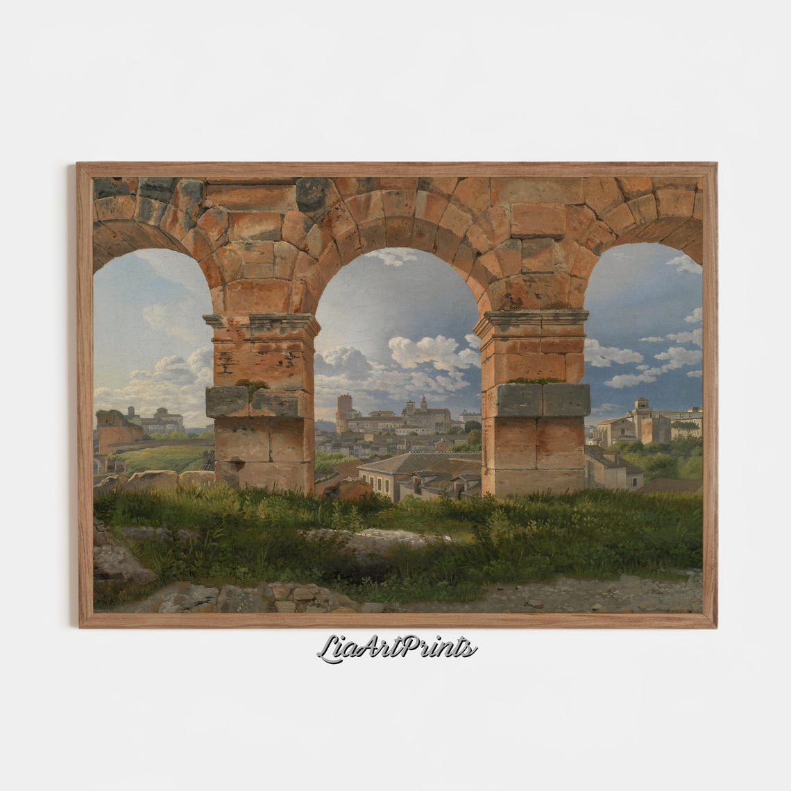 Roman Archway Artwork Vintage Ruins Landscape Print Classical Architecture Wall Art Historical Art Ancient Rome - Image 3