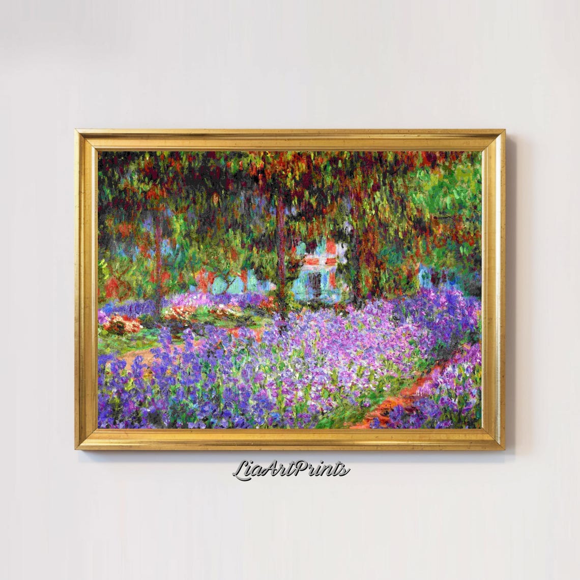 Monet Inspired Flower Garden Impressionist Art Print Vibrant Botanical Wall Art Garden Lovers Decor - Image 2