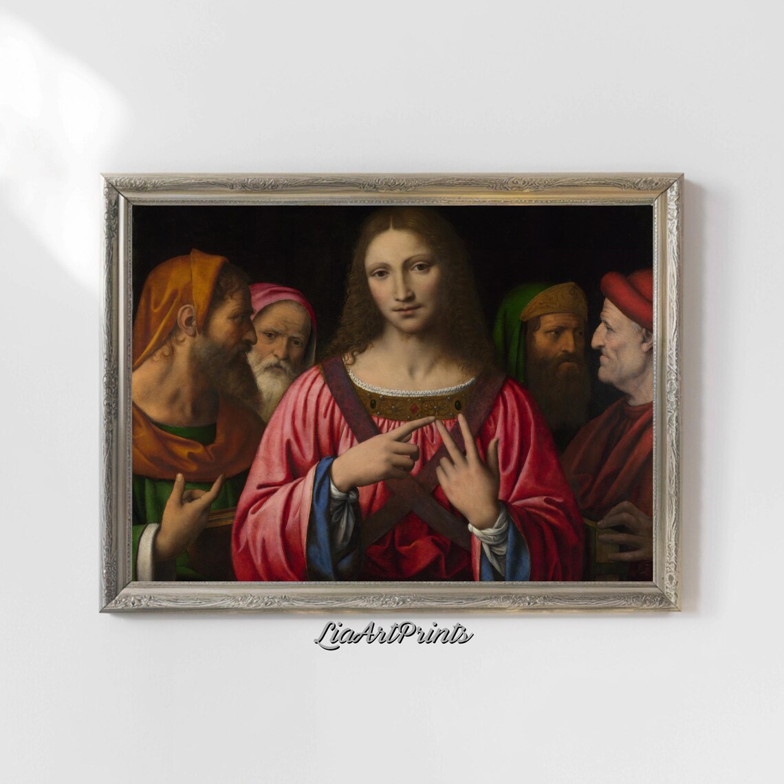 Christ Among The Doctors Renaissance Biblical Scene Elders Debate Poster - Image 4