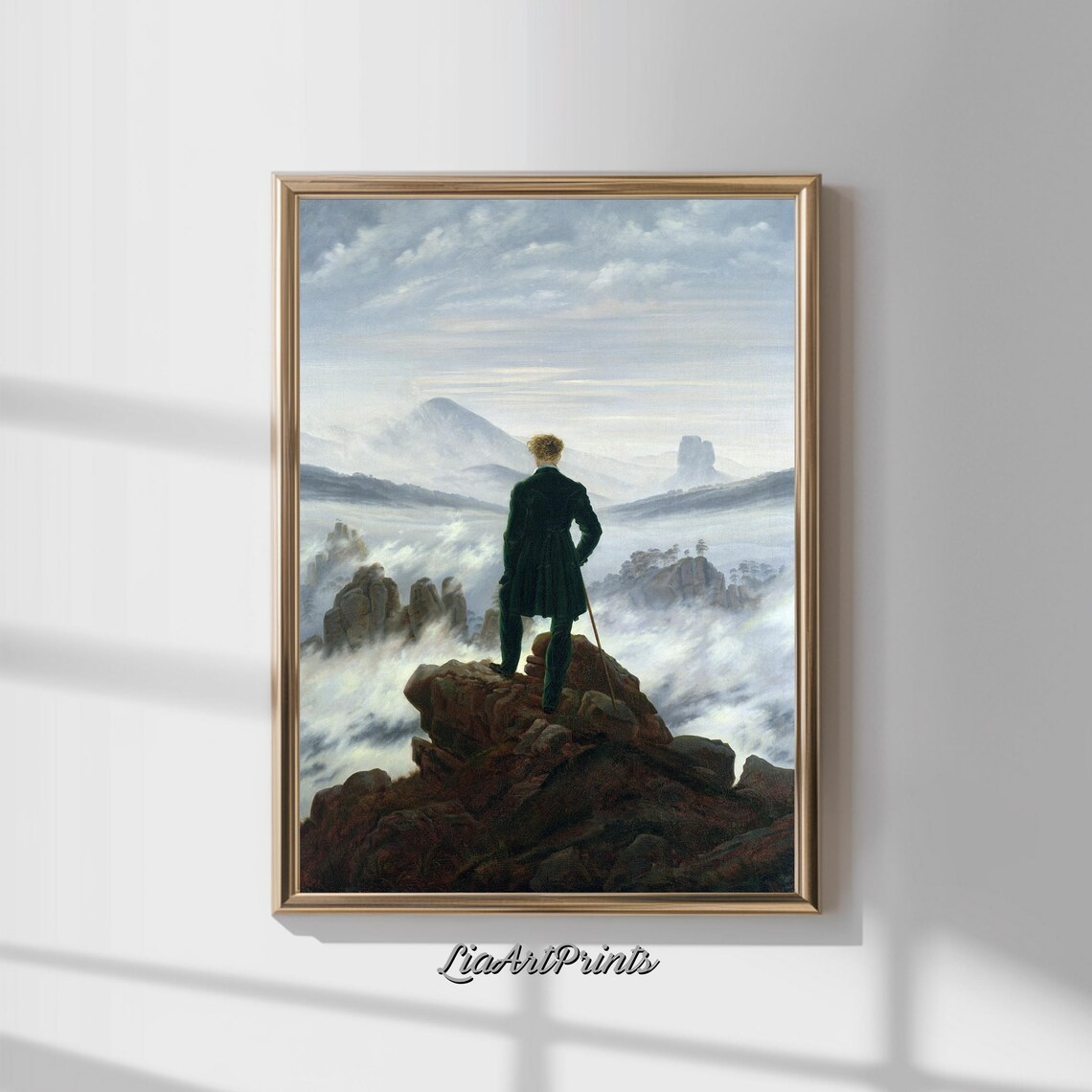Caspar David Friedrich Wanderer Above The Sea Of Fog Romantic Poster
