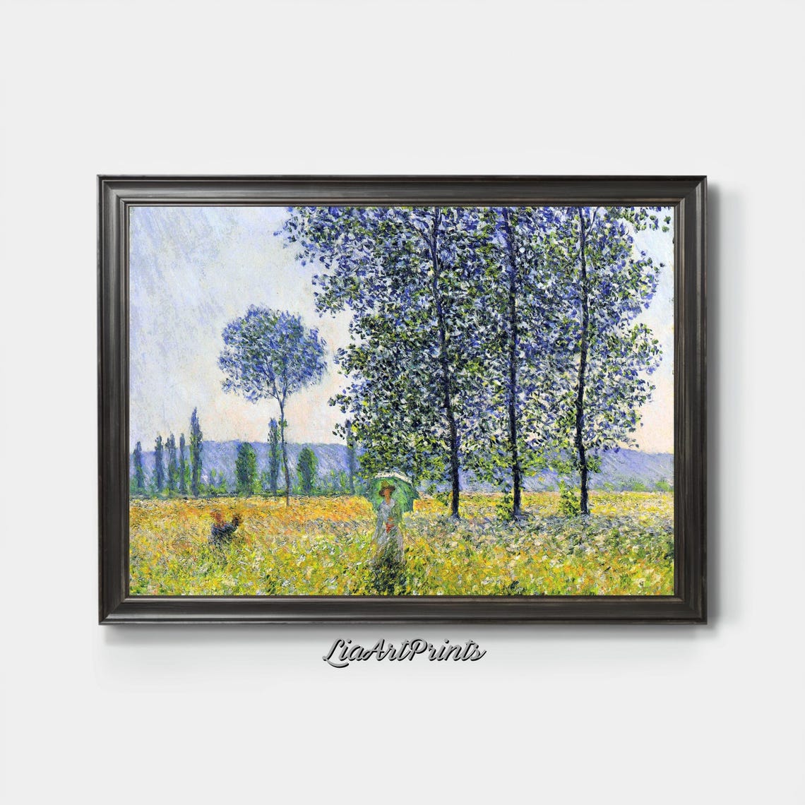 Monet Inspired Wildflower Meadow Impressionist Art Print Serene Landscape Decor Countryside Wall Art - Image 3