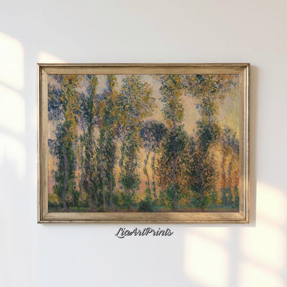 Impressionist Forest Art Print, Elegant Landscape Decor