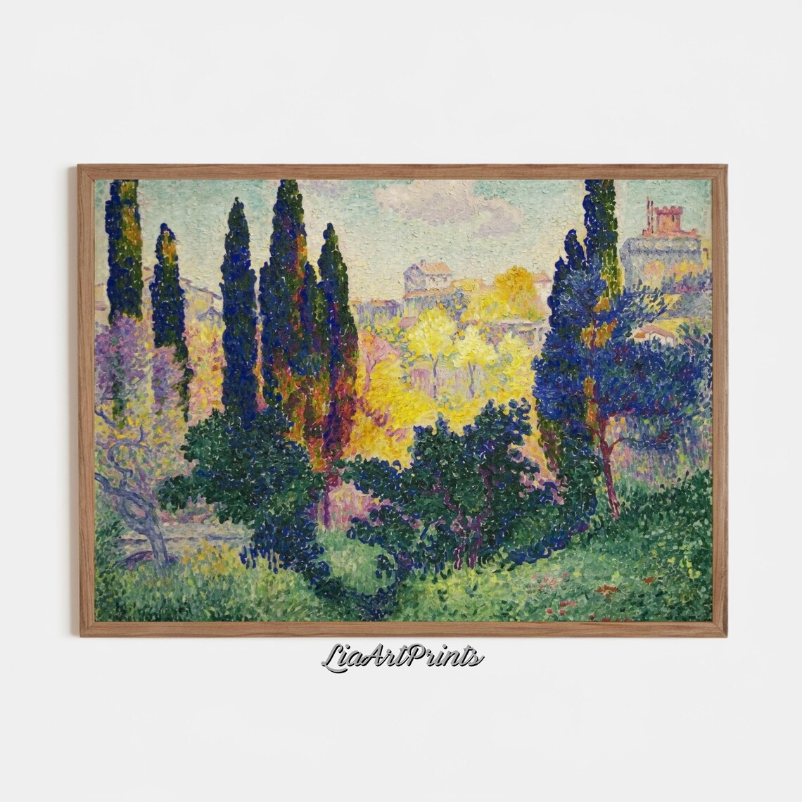 Mediterranean Landscape Art Print, Impressionist Nature Decor - Image 3