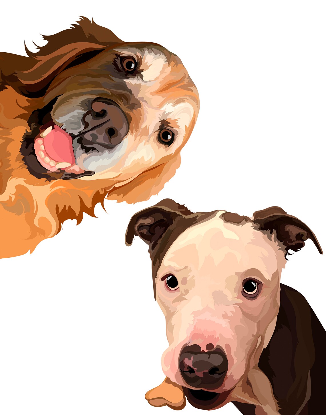 Pet Painting Of 6 Dog Peekaboo Custom Pet Portrait Pet Portrait Dog Memorial Portrait - Image 5