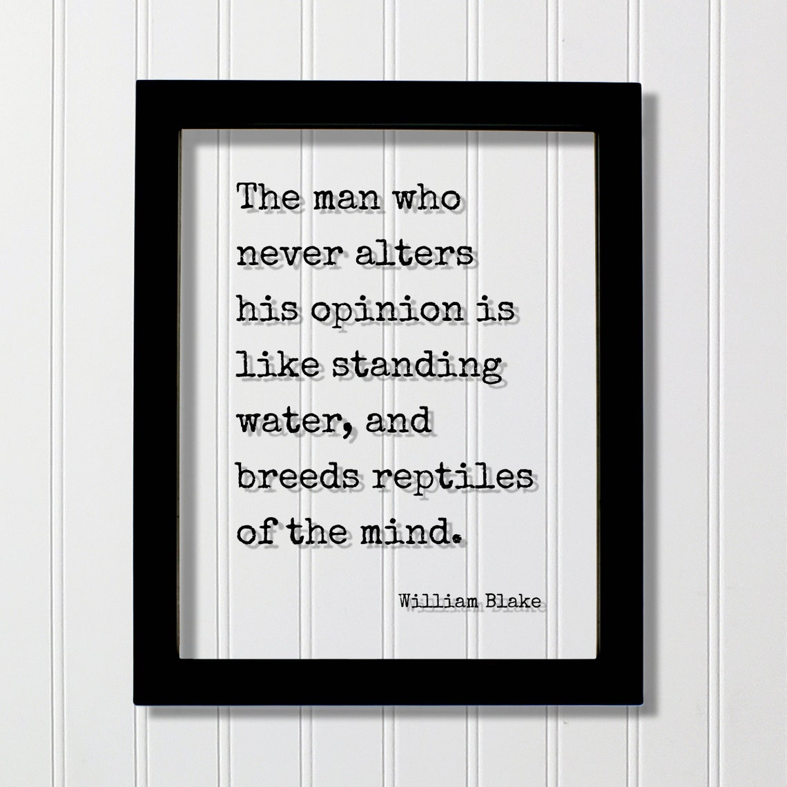 William Blake Standing Water Quote Poster In Floating Typewriter Style
