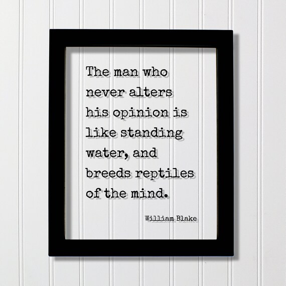 William Blake Standing Water Quote Poster In Floating Typewriter Style