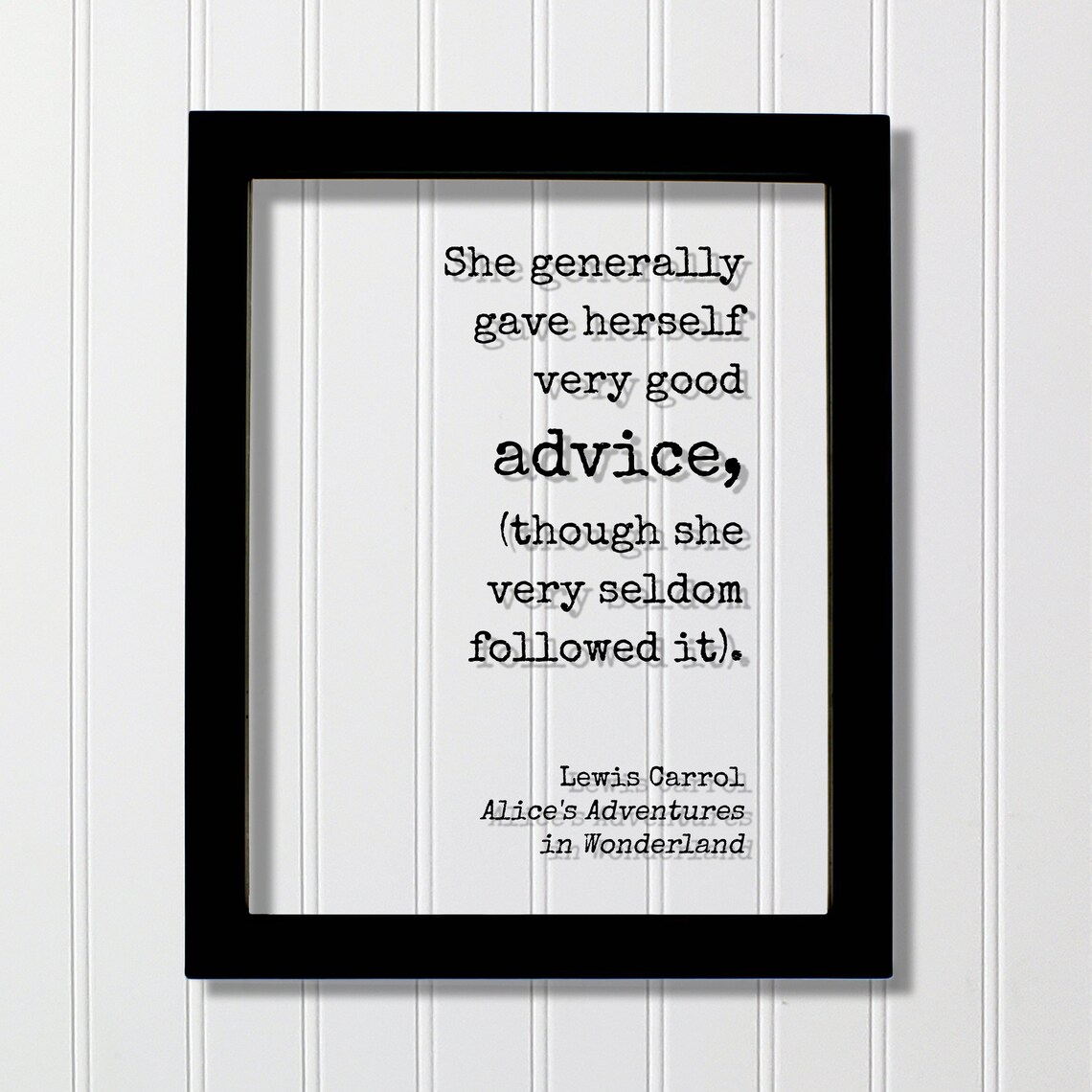 Lewis Carroll Floating Quote, Alice in Wonderland Art Print