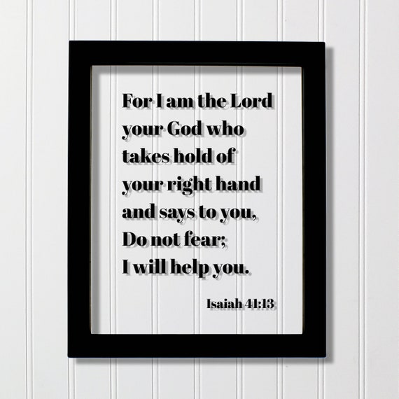 Isaiah 41:13 Scripture Verse Art Print