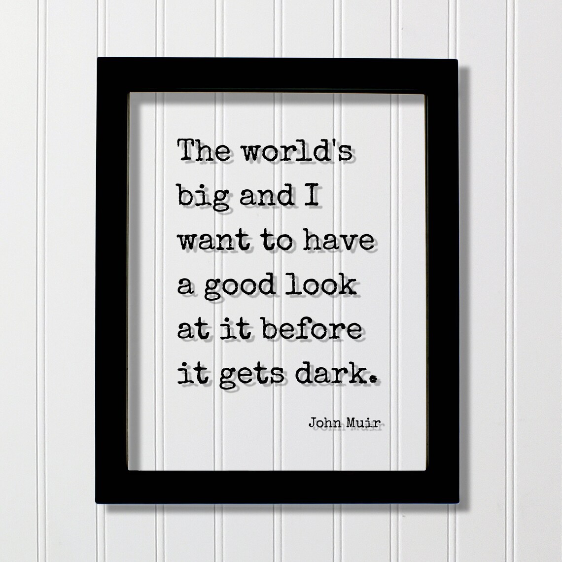 John Muir Floating Quote Travel Poster, Journey