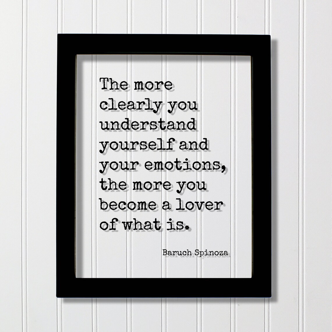 Baruch Spinoza Understand Yourself and Emotions Quote Poster