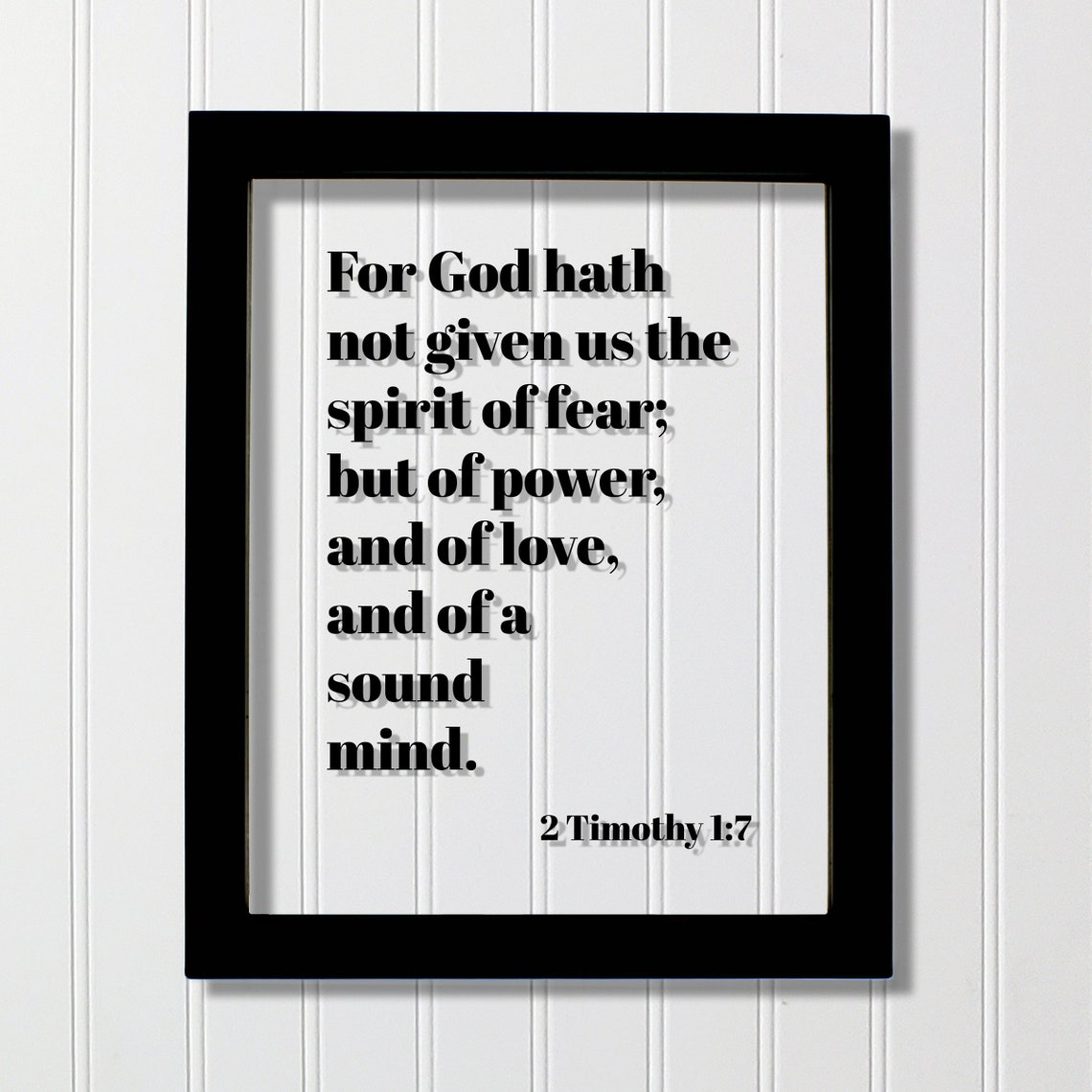 2 Timothy 1:7 Scripture Verse Art Print