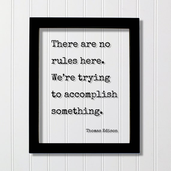 Thomas Edison Quote Art Print, Business Motivation