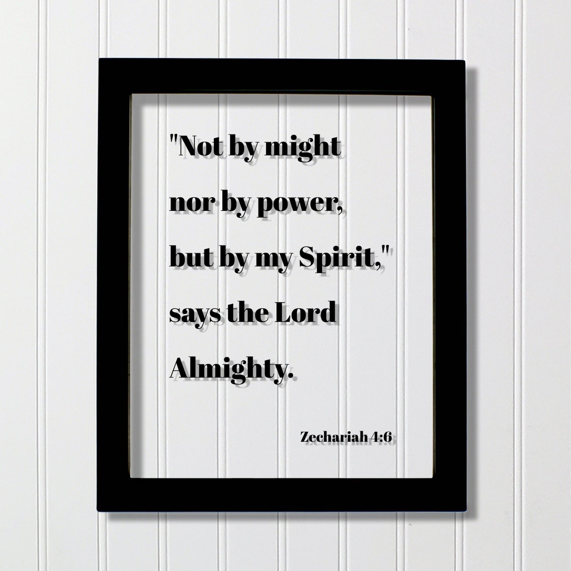 Zechariah 4 6 Not By Might Nor Power Bible Verse Scripture Poster