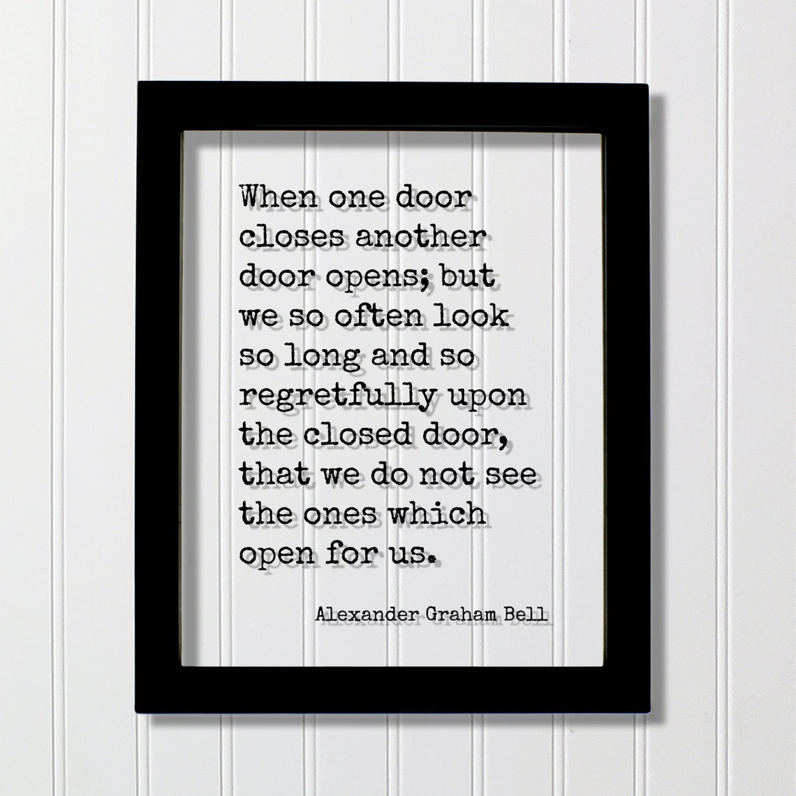 Alexander Graham Bell Door Quote Typewriter Inspirational Hope Poster