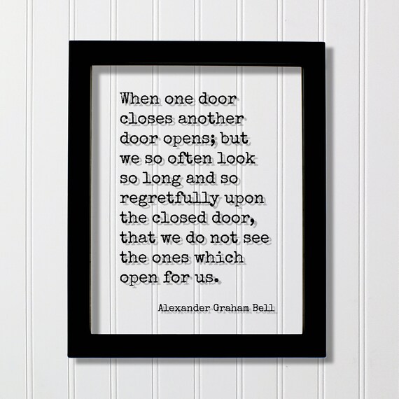 Alexander Graham Bell Door Quote Typewriter Inspirational Hope Poster