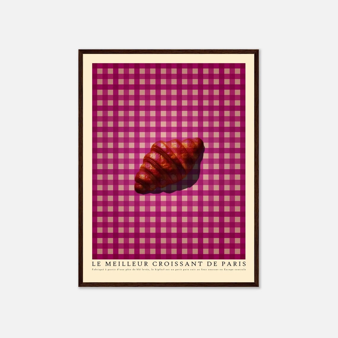 Artistic Croissant Poster, Modern Kitchen Decor