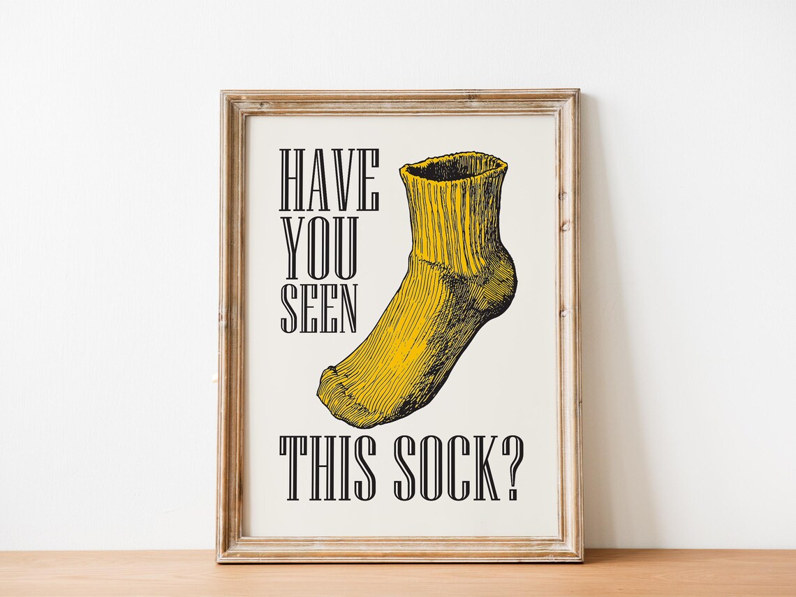 Have You Seen This Sock Print, Funny Laundry Art
