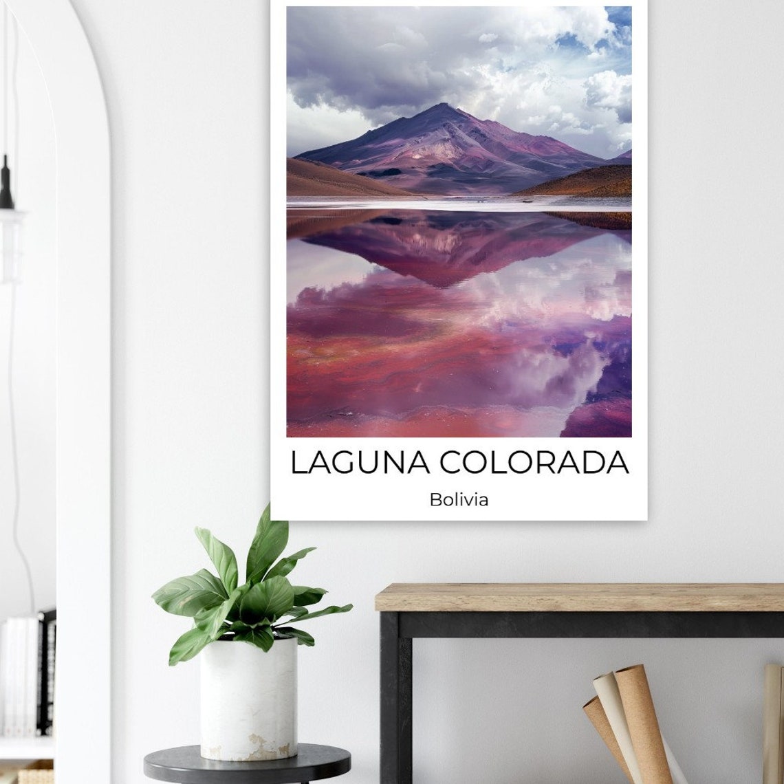 Laguna Colorada Bolivia Travel Poster Bolivia Travel Print Bolivia Watercolor Poster Wall Art Bolivia Bolivia Print - Image 2