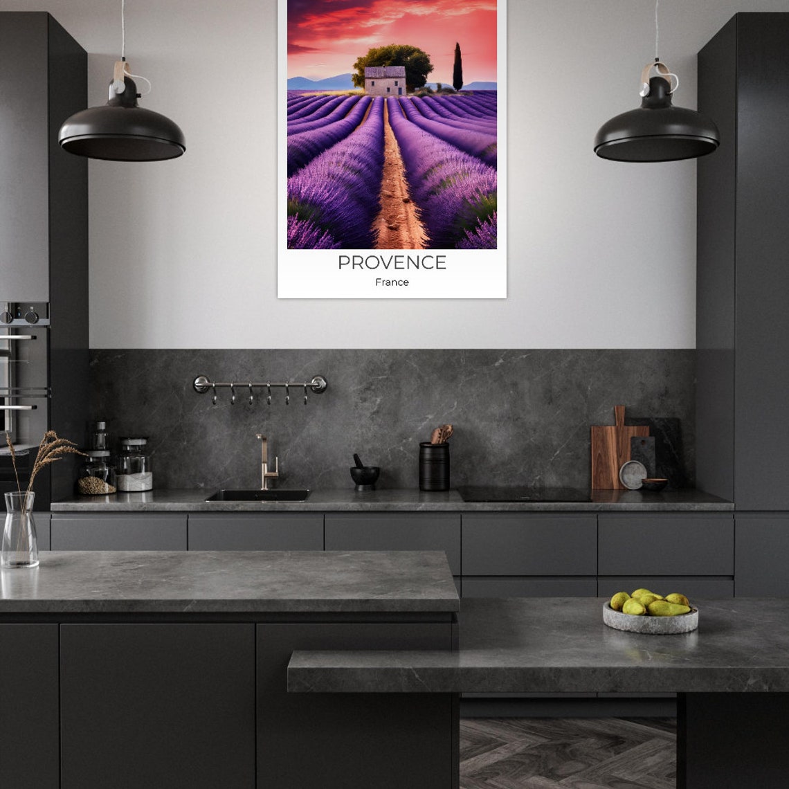 Provence France Travel Poster Provence Wall Art France Travel Print Provence Lavender Wall Decoration - Image 3