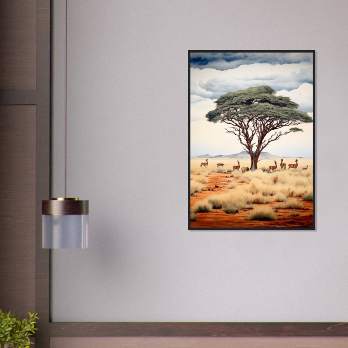 Etosha Namibia Framed Poster Travel Poster Africa Travel Poster Namibia - Image 2