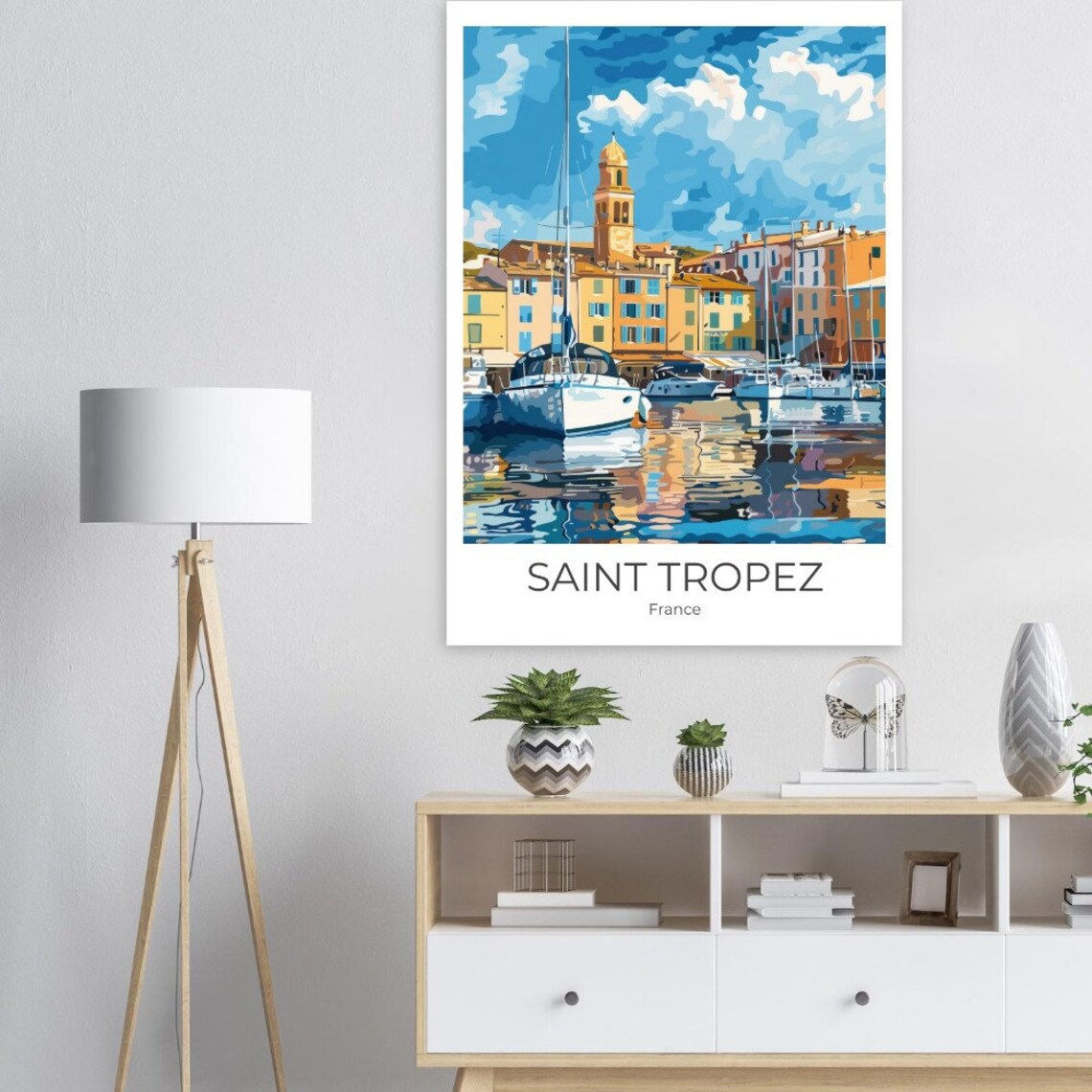 Saint Tropez Harbor Yachts French Riviera Summer Travel Poster - Image 4