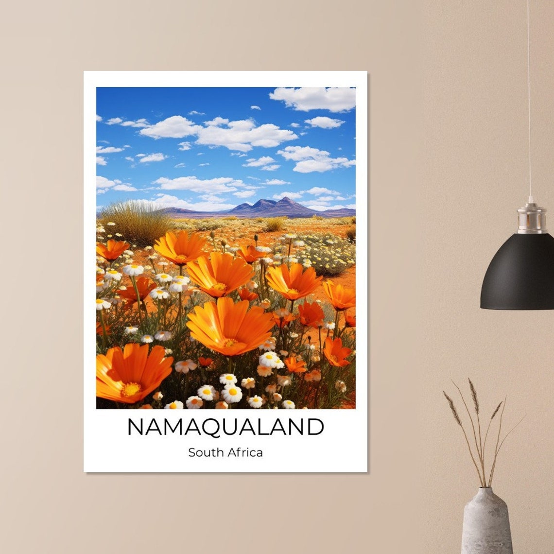 Namaqualand Travel Poster Namaqualand Wall Art South Africa Travel Print Namaqualand South Africa Wall Decoration - Image 2