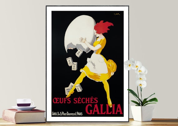 Oeufs Seches Gallia Vintage Fooddrink Poster Poster Paper Or Print Gift Idea