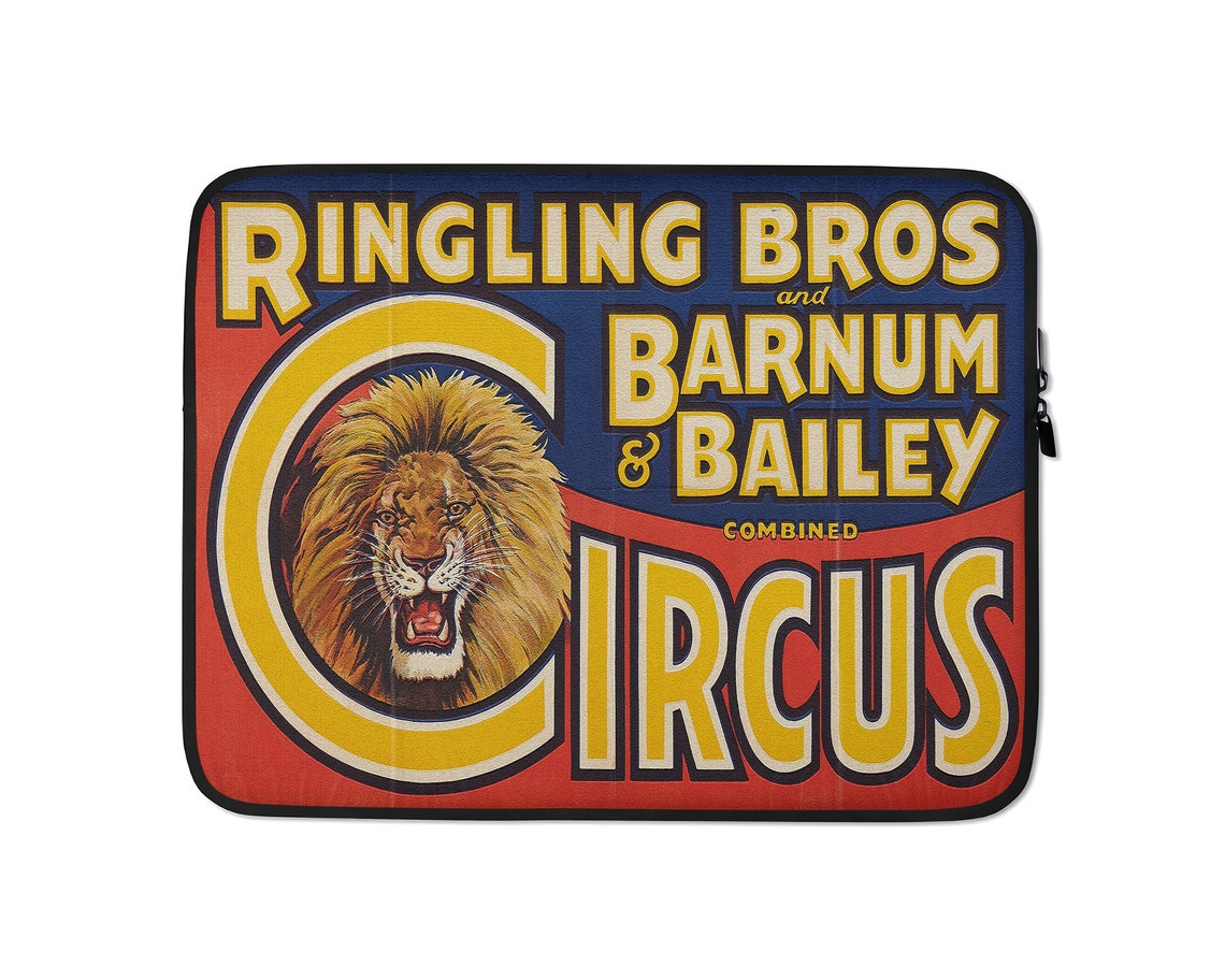 Vintage Ringling Bros Barnum Bailey Roaring Lion Circus Poster