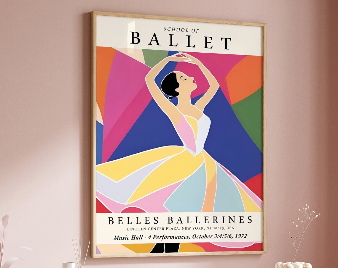 Belles Ballerines 1972 Ballet Poster Yellow Tutu Dancer Lincoln Center - Image 6