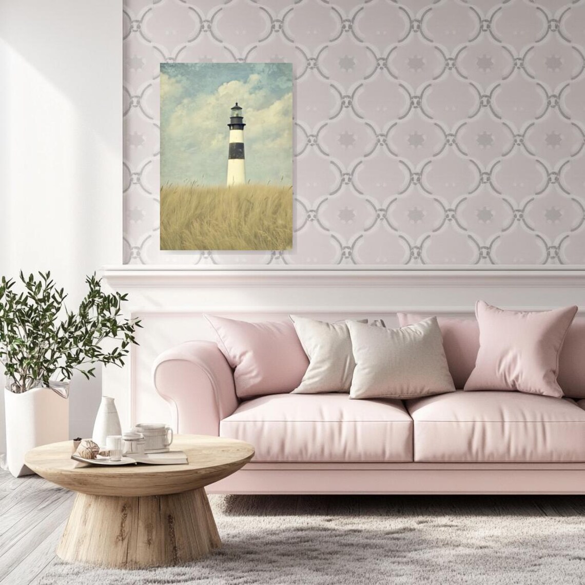 Custom Lighthouse Artwork, Soft Pastels Inspired By Hopper - Image 2