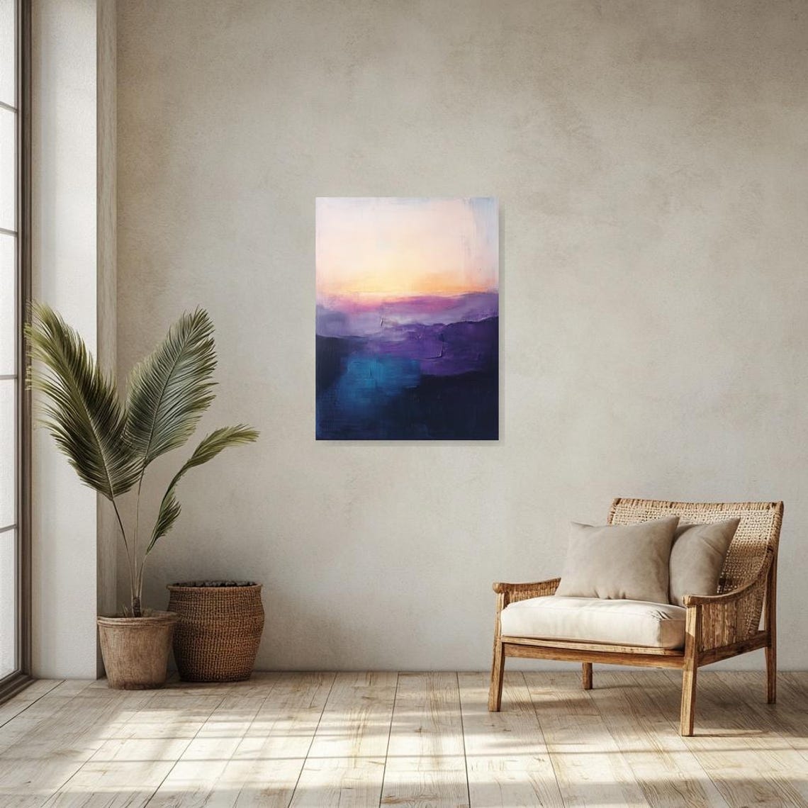 Abstract Purple Sunset Print Inspired By Mark Rothko For Elegant Wall Art And Home Decor - Image 2