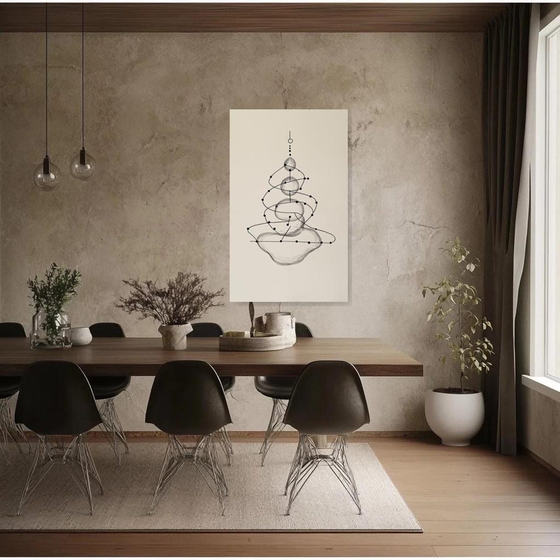 Minimalist Abstract Line Art Print Inspired By Picasso For Modern Home Decor And Wall Art - Image 3