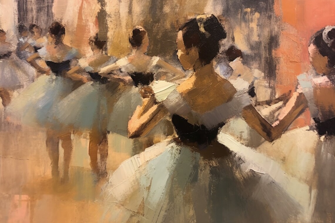 Degas-Inspired Ballet Dancers, Elegant Home Decor