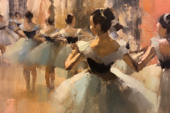 Degas-Inspired Ballet Dancers, Elegant Home Decor