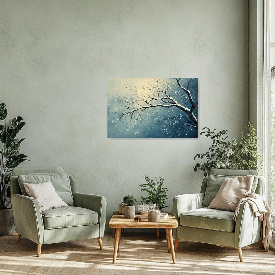 Original Winter Tree Print Art Inspired By Van Gogh For Cozy Home Decor And Unique Wall Art - Image 2